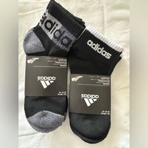 Adidas Cushioned Crew Socks Black Gray Youth 6-8 6-Pair Bundle NWT